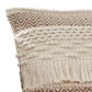 18 Inch Decorative Throw Pillow Cover Fringes Braids Beige Fabric By Casagear Home BM276706