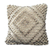 Throw Pillow Cover | 18" | Diamond Texture | Gray & Beige