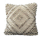 Throw Pillow Cover | 18" | Diamond Texture | Gray & Beige