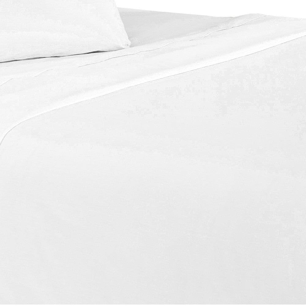 Matt 4 Piece California King Bed Sheet Set Soft Organic Cotton White By Casagear Home BM276835