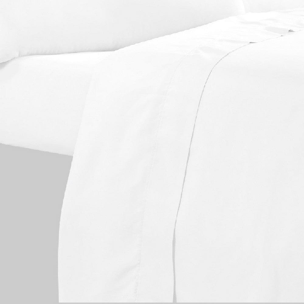 Minka 4 Piece Twin Bed Sheet Set Soft Antimicrobial Microfiber White By Casagear Home BM276840