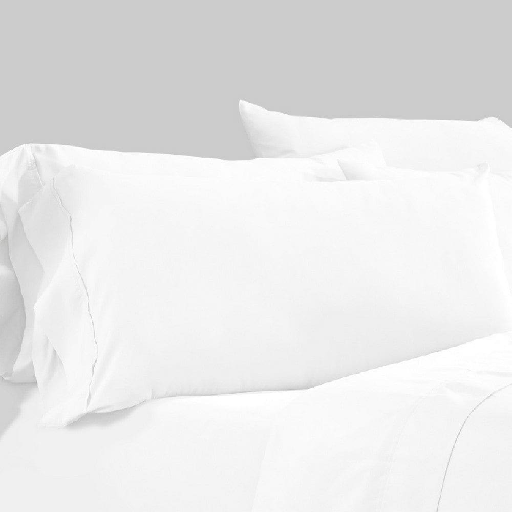 Minka 6 Piece California King Bed Sheet Set Soft Microfiber White By Casagear Home BM276844
