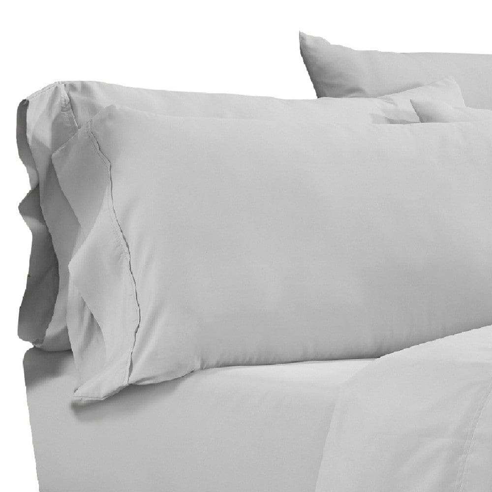 Minka 6 Piece Queen Bed Sheet Set Soft Antimicrobial Microfiber Gray By Casagear Home BM276847