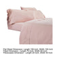 Minka 6 Piece California King Bed Sheet Set Antimicrobial Microfiber Pink By Casagear Home BM276859