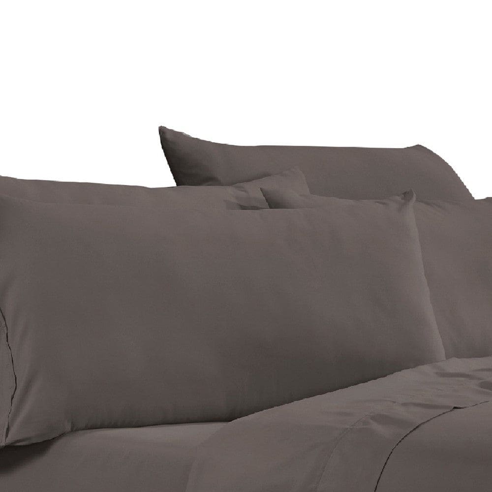 Minka 6 Piece Full Bed Sheet Set Soft Antimicrobial Microfiber Dark Brown By Casagear Home BM276871
