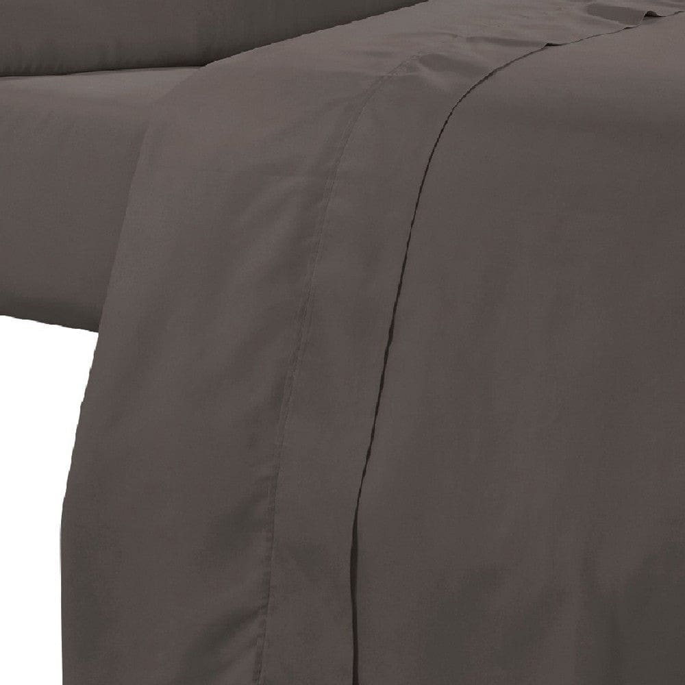 Minka 6 Piece King Bed Sheet Set Soft Antimicrobial Microfiber Dark Brown By Casagear Home BM276873