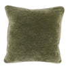 Hillary Throw Pillow | 18" Square | Velvet | Welt Cord | Green