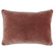Hillary Lumbar Pillow | 20" | Velvet Welt | Auburn Red