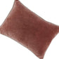 Hillary 20 Inch Velvet Welt Decorative Lumbar Throw Pillow Auburn Red By Casagear Home BM276938