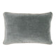 Hillary Lumbar Pillow | 20" | Velvet Welt | Sage Green