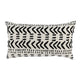 Throw Pillow | 26" Lumbar | Cotton | Tribal Pattern | Black & White