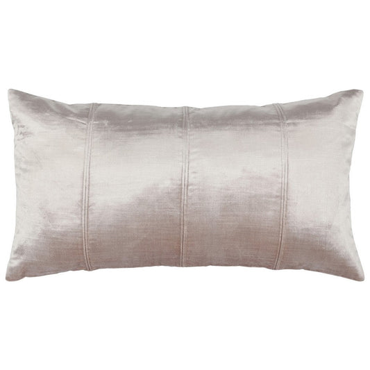 Chad 26 Inch Velvet Decorative Lumbar Throw Pillow, Plush, Soft Pink By Casagear Home