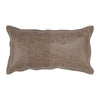 Norm Lumbar Pillow | 26" | Stitched Leather | Taupe Brown