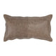 Norm Lumbar Pillow | 26" | Stitched Leather | Taupe Brown