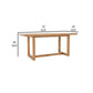 Jax 70 Inch Pine Wood Dining Table 6 Seater Handcrafted Natural Brown By Casagear Home BM276975