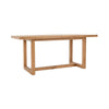 Jax 70 Inch Pine Wood Dining Table, 6 Seater, Handcrafted, Natural Brown By Casagear Home