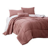 Alice 6 Piece Twin Comforter Set, Reversible, Soft Rose By Casagear Home