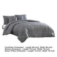 Alice 5 Piece Queen Comforter Set Textured The Urban Port Gray By Casagear Home BM277005