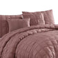 Alice 5 Piece Queen Comforter Set Textured The Urban Port Rose Pink By Casagear Home BM277007