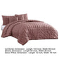 Alice 5 Piece King Comforter Set Textured The Urban Port Rose Pink By Casagear Home BM277008