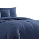 Alice 5 Piece Queen Comforter Set Textured The Urban Port Navy Blue By Casagear Home BM277009