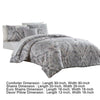 Lance 8 Piece Queen Bed Set Damask Print The Urban Port White Gray By Casagear Home BM277011