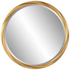 34 Inch Wood Round Wall Mirror Twisted Frame Gold By Casagear Home BM277017