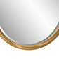 34 Inch Wood Round Wall Mirror Twisted Frame Gold By Casagear Home BM277017
