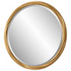 34 Inch Wood Round Wall Mirror, Twisted Frame, Gold By Casagear Home