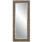 65 Inch Wood Wall Mirror Tall Distressed Weathered Brown By Casagear Home BM277018
