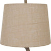 22 Inch Polyresin Table Lamp Antlers Burlap Shade Beige By Casagear Home BM277034