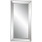48 Inch Wood Rectangular Mirror Mirrored Frame Beveled Panels Silver By Casagear Home BM277037