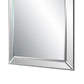 39 Inch Wood Mirror Mirrored Frame Beveled Panels Silver By Casagear Home BM277038