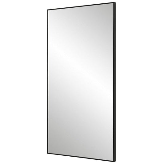 Wall Mirror | 40" | Thin Rectangular Frame | Black