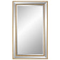 40 Inch Wood Rectangular Wall Mirror Beveled Panel Gold By Casagear Home BM277046