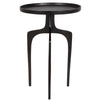 22 Inch Metal Round Accent Table, Three Curved Legs, Antique Brown By Casagear Home