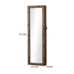 Max 47 Inch Wood Jewelry Cabinet Door Mount Mirror LED Lights Brown By Casagear Home BM277131