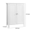 Deavan 31 Inch Wood Bathroom Storage Cabinet 2 Doors Plank Style White By Casagear Home BM277133