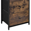 Doe 36 Inch 4 Drawer Tall Dresser Chest Wood Metal Rustic Brown Black By Casagear Home BM277153