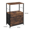 Doe 33 Inch 2 Drawer Nightstand Engineered Wood Metal Rustic Brown Black By Casagear Home BM277155