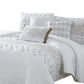 Lance 6 Piece Microfiber Queen Quilt Comforter Set The Urban Port White By Casagear Home BM277189