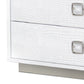 Hart 32 Inch Modern Nightstand 2 Drawers Textured Lacquer Finish White By Casagear Home BM277355