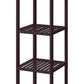 57 Inch Multifunctional Storage Rack Shelves 5 Tier Bamboo Dark Brown By Casagear Home BM277378