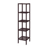 57 Inch Multifunctional Storage Rack Shelves, 5 Tier, Bamboo, Dark Brown By Casagear Home