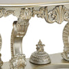 Esen 67 Inch Crescent Sofa Table Sideboard Console Carvings Antique Gold By Casagear Home BM279000