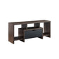 Elle 47 Inch TV Media Entertainment Console, 3 Compartments, Drawer, Walnut By Casagear Home
