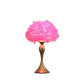 Lily 24 Inch Metal Glam Feather Table Lamp Candlestick 40W Pink Gold By Casagear Home BM279098
