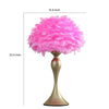 Lily 24 Inch Metal Glam Feather Table Lamp Candlestick 40W Pink Gold By Casagear Home BM279098