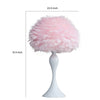 Lily 24 Inch Metal Glam Feather Table Lamp Candlestick 40W Pink White By Casagear Home BM279100