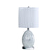 Glass Table Lamp | 20" | Egg Shape | LED | Silver